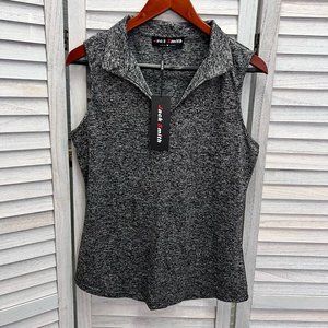 JACK SMITH Women Sleeveless Golf Tennis Shirts Moisture Wicking Print Sport Polo